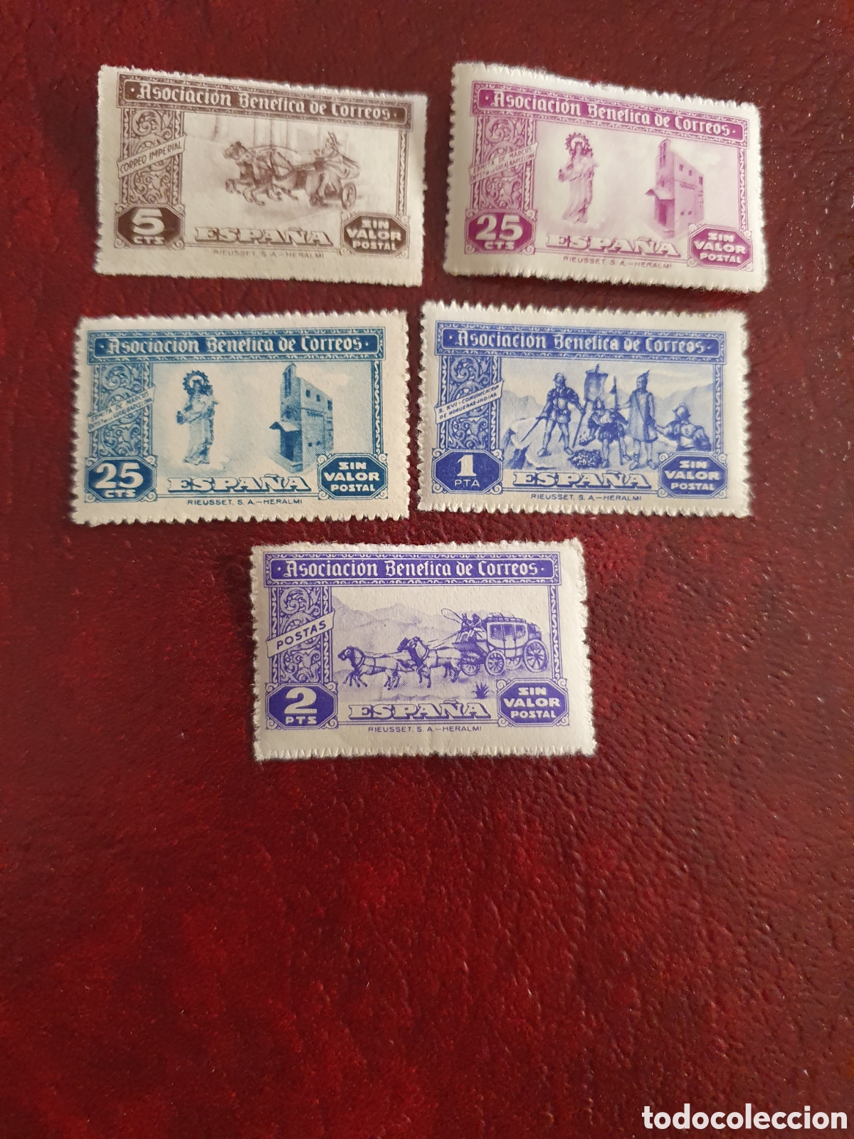 Timbres: Asociaci&oacute;n Ben&eacute;fica de Correos a&ntilde;o 1945