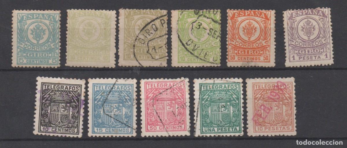 Francobolli: TELEGRAFOS ESCUDO DE ESPA&Ntilde;A Y TELEGRAFOS GIRO