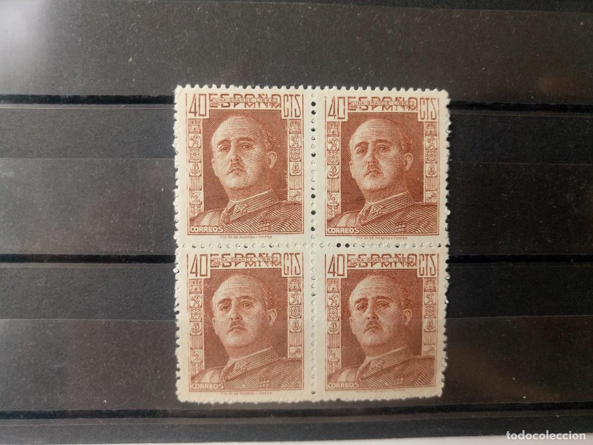 Briefmarken: General Franco En BL4 Edifil 953 del a&ntilde;o 1942 En nuevo**
