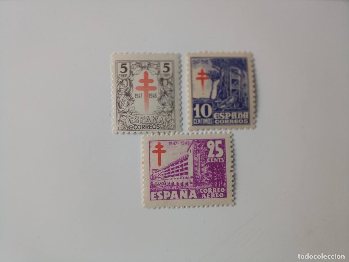 Sellos: Pro. Tuberculosos Edifil 1017/1019 Del A&ntilde;o 1947 En nuevo**