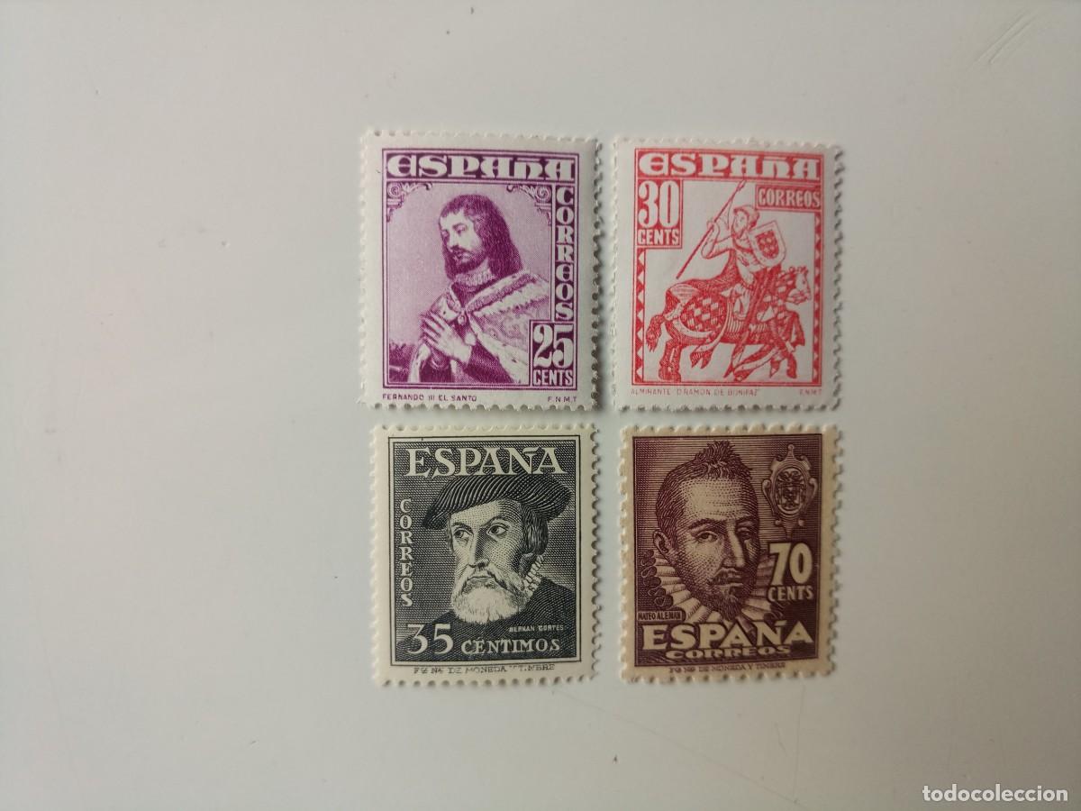 Sellos: Personajes del a&ntilde;o 1948 Edifil 1033/1034 y 1035/1036 En nuevo**