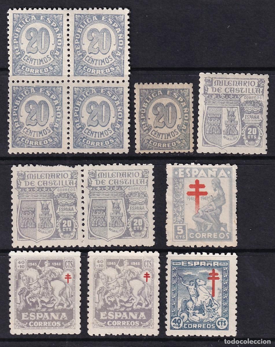 Briefmarken: ESPA&Ntilde;A, Conjunto de sellos, [Varieda de color, tonos grises.]