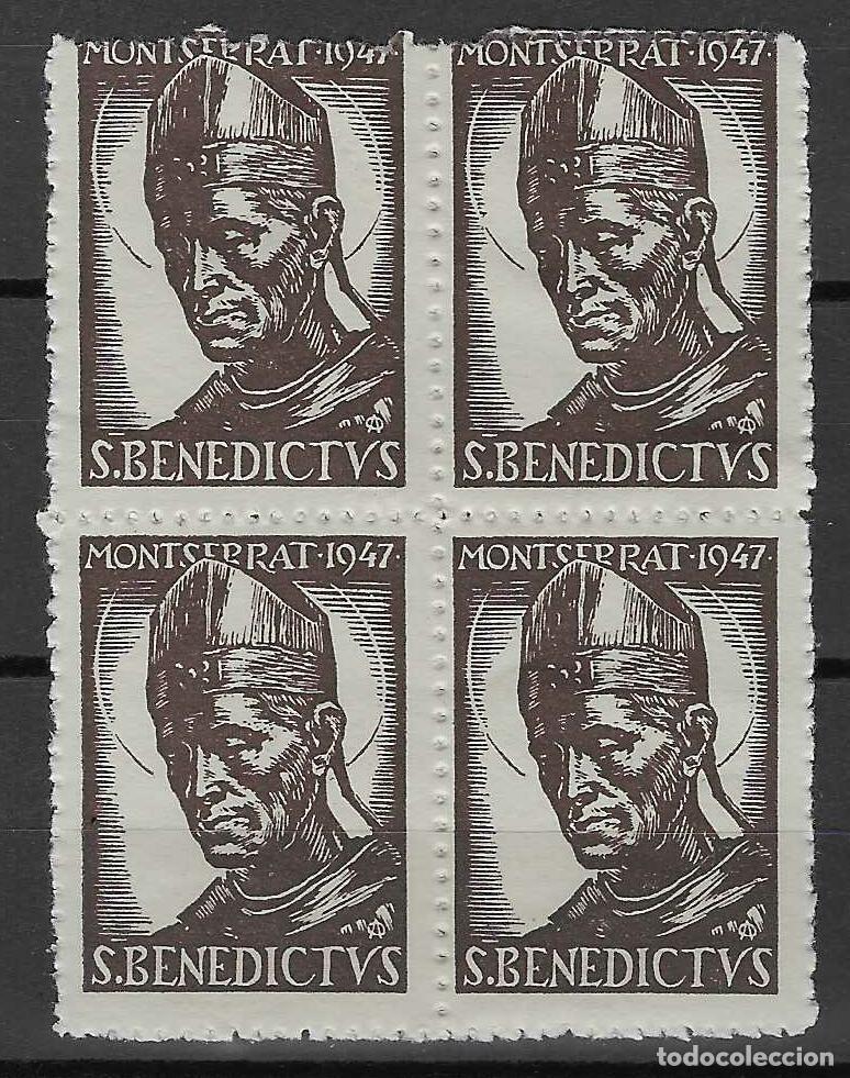 Sellos: MONTSERRAT 1947. VI&Ntilde;ETA (BLOQUE DE 4). MNH **