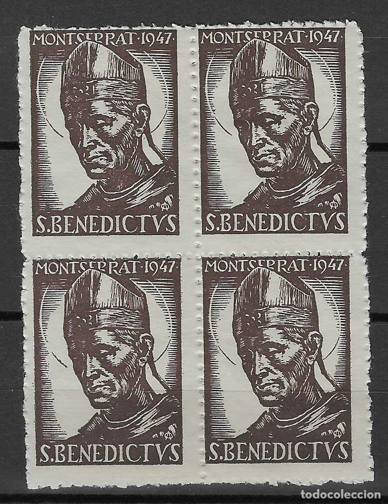 Sellos: MONTSERRAT 1947. VI&Ntilde;ETA (BLOQUE DE 4). MNH **