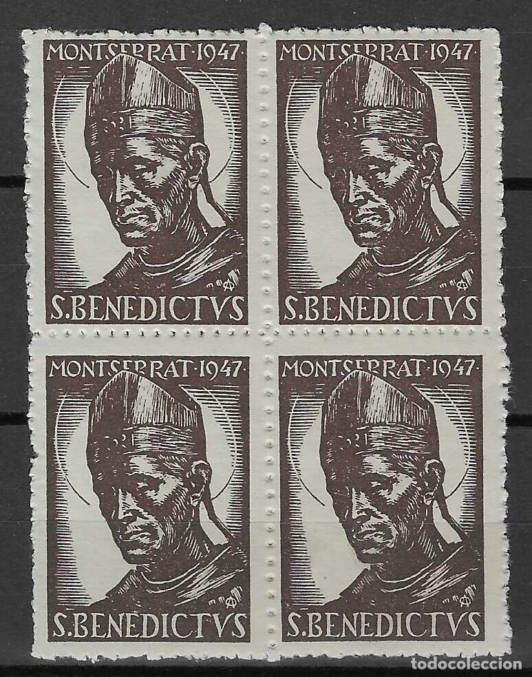 Sellos: MONTSERRAT 1947. VI&Ntilde;ETA (BLOQUE DE 4). MNH **
