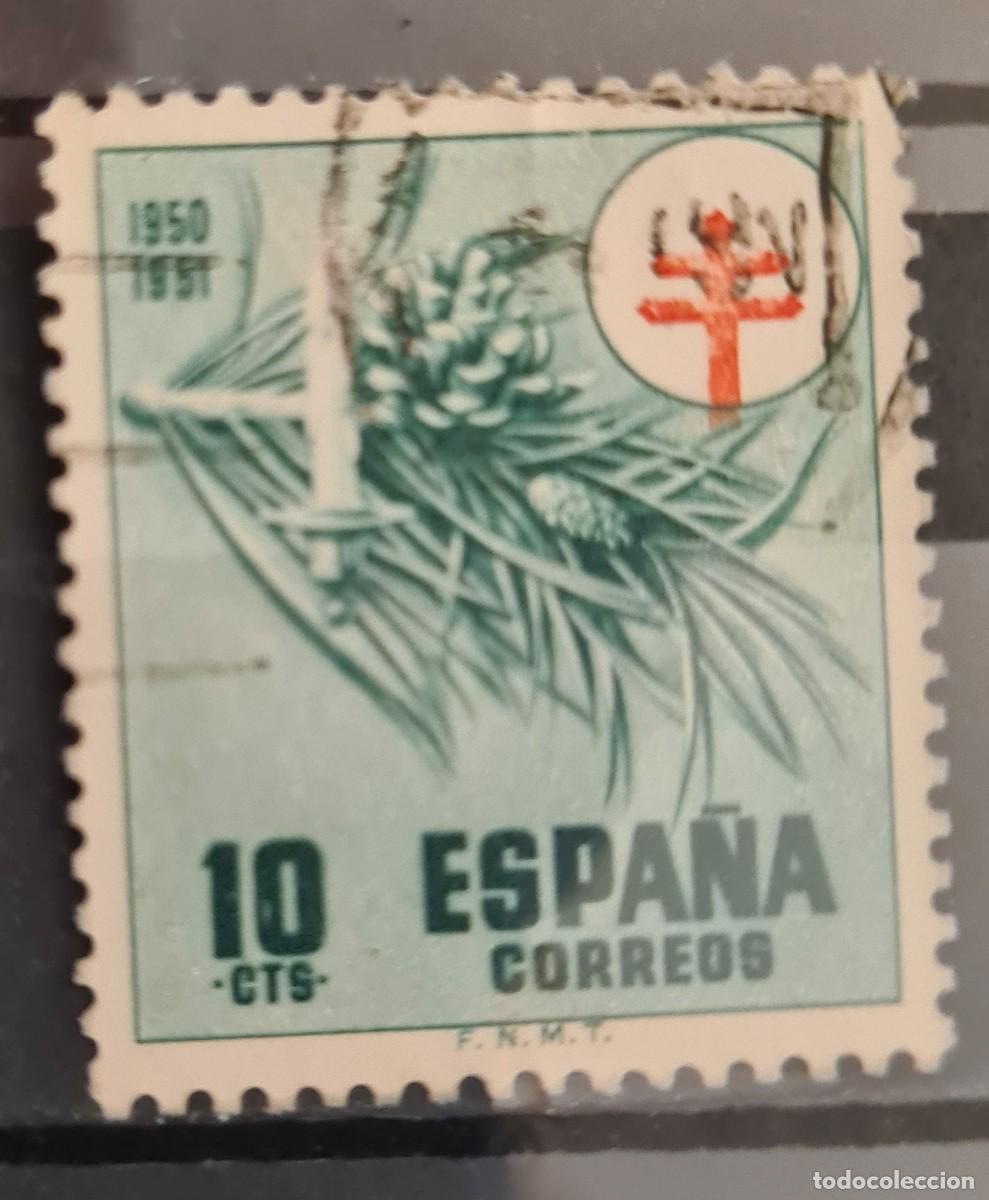 Sellos: Sello usado de Espa&ntilde;a 1950: pro-obras antituberculosis