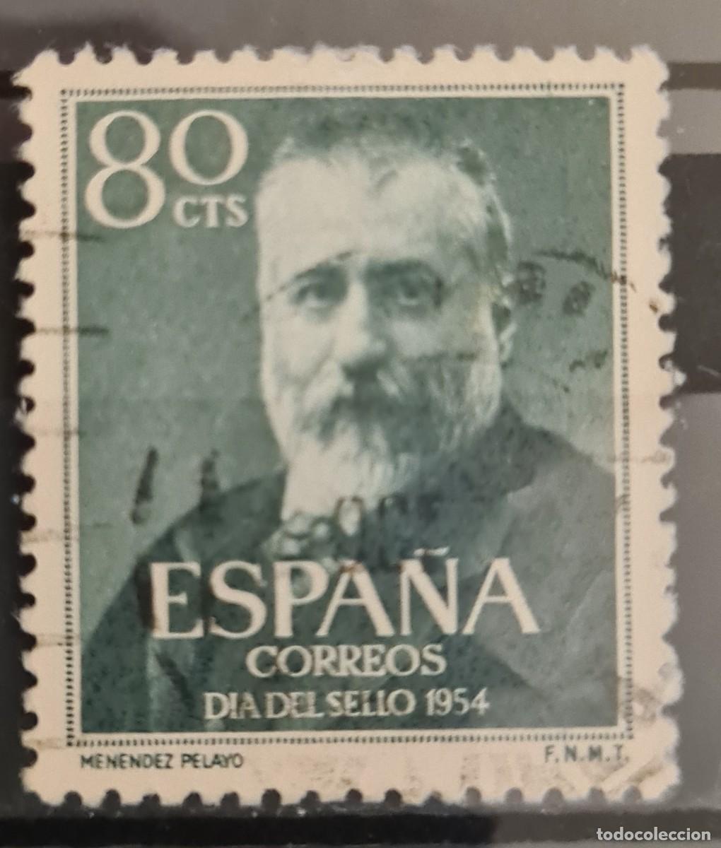 Sellos: Sello usado de Espa&ntilde;a 1954: D&iacute;a del sello