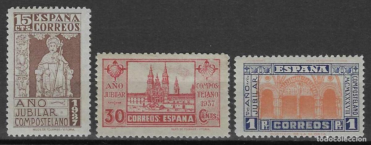 Sellos: EDIFIL 833-835 A&Ntilde;O JUBILAR COMPOSTELANO 1937 (SERIE COMPLETA). VALOR CAT&Aacute;LOGO: 108 &euro;. MNH **
