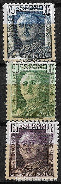 Sellos: Espa&ntilde;a. 1946 General Franco, EDIFIL n&ordm; 999 a 1001 * *