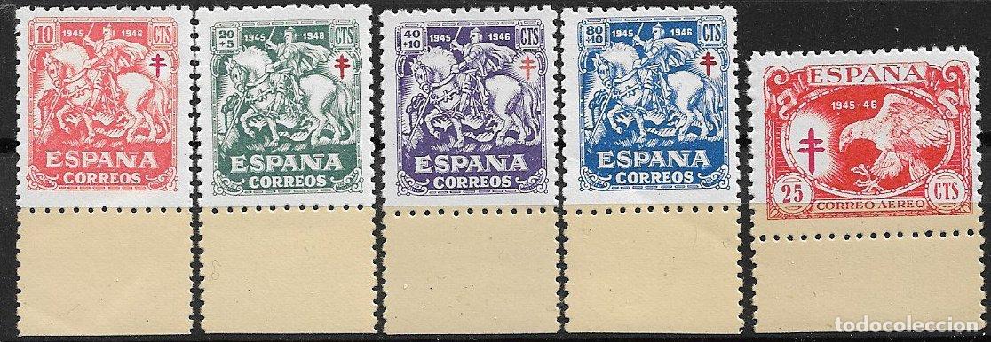 Sellos: Espa&ntilde;a. 1945 Protuberculosos, EDIFIL n&ordm; 983 a 987 * * lujo