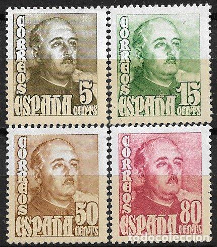 Sellos: Espa&ntilde;a. 1948 General Franco, EDIFIL n&ordm; 1020 a 1023 * *