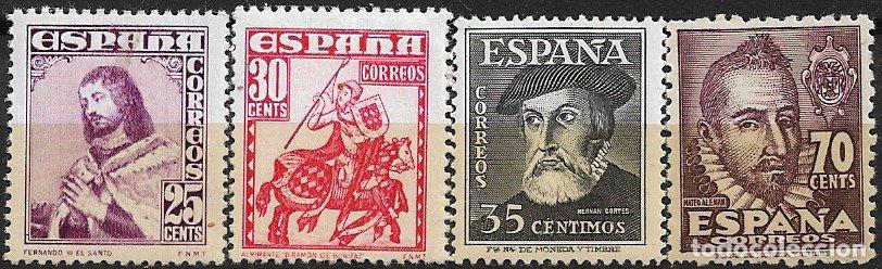 Sellos: Espa&ntilde;a. 1948 Personajes, EDIFIL n&ordm; 1033 a 1036 * *