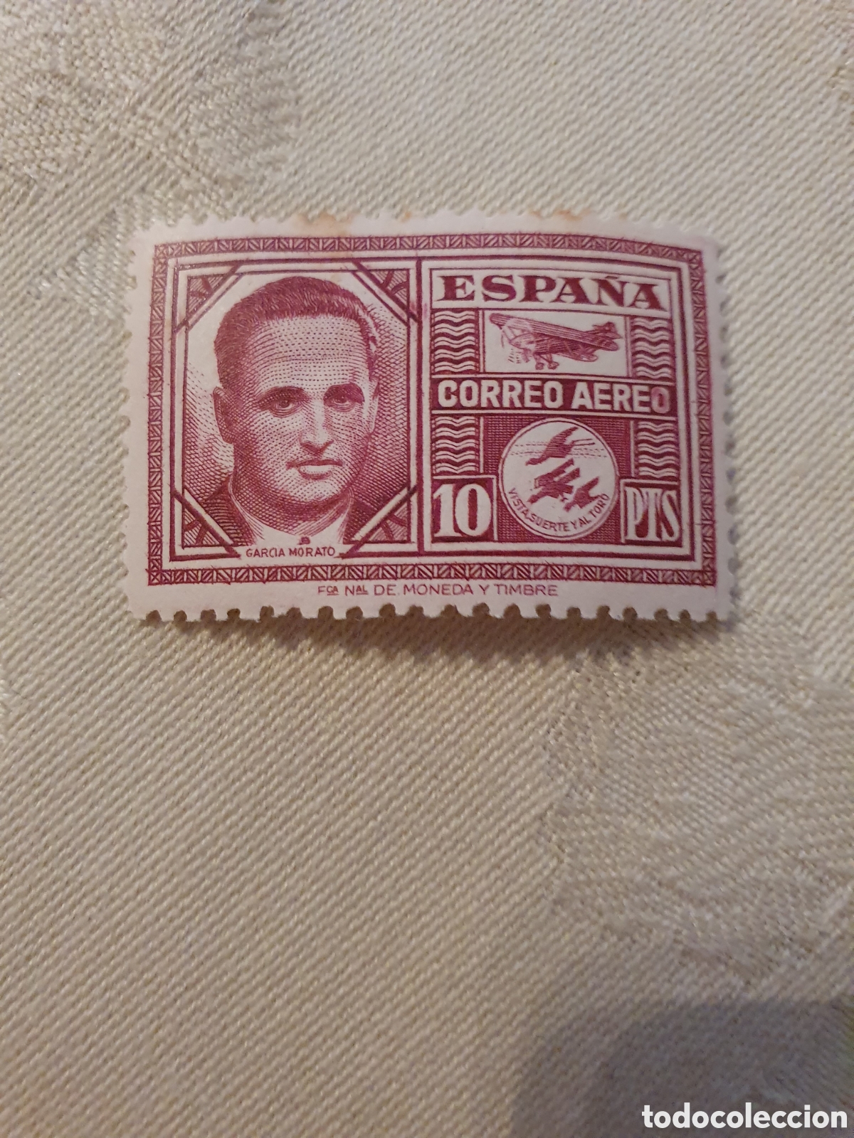 Sellos: Edifil 992. Garc&iacute;a Morato. 10 pesetas 1945. Correo a&eacute;reo. Nuevo*