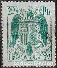 Sellos: Fiscales. 1937 Efectos de Comercio, EDIFIL n&ordm; 169 (o) lujo