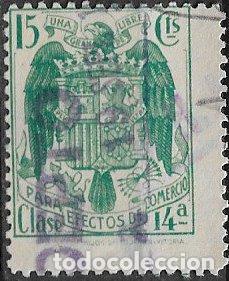 Sellos: Fiscales. 1937 Efectos de Comercio, EDIFIL n&ordm; 162 (o)