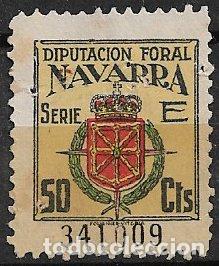 Sellos: Fiscales. Diputaci&oacute;n Foral de Navarra, 1948, Alemany n&ordm; 103 (o)