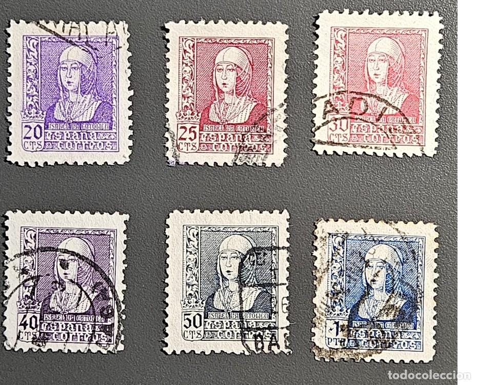 Sellos: A&Ntilde;O 1938 - 1939 Isabel la Cat&oacute;lica Edifil 855/860 serie completa usada