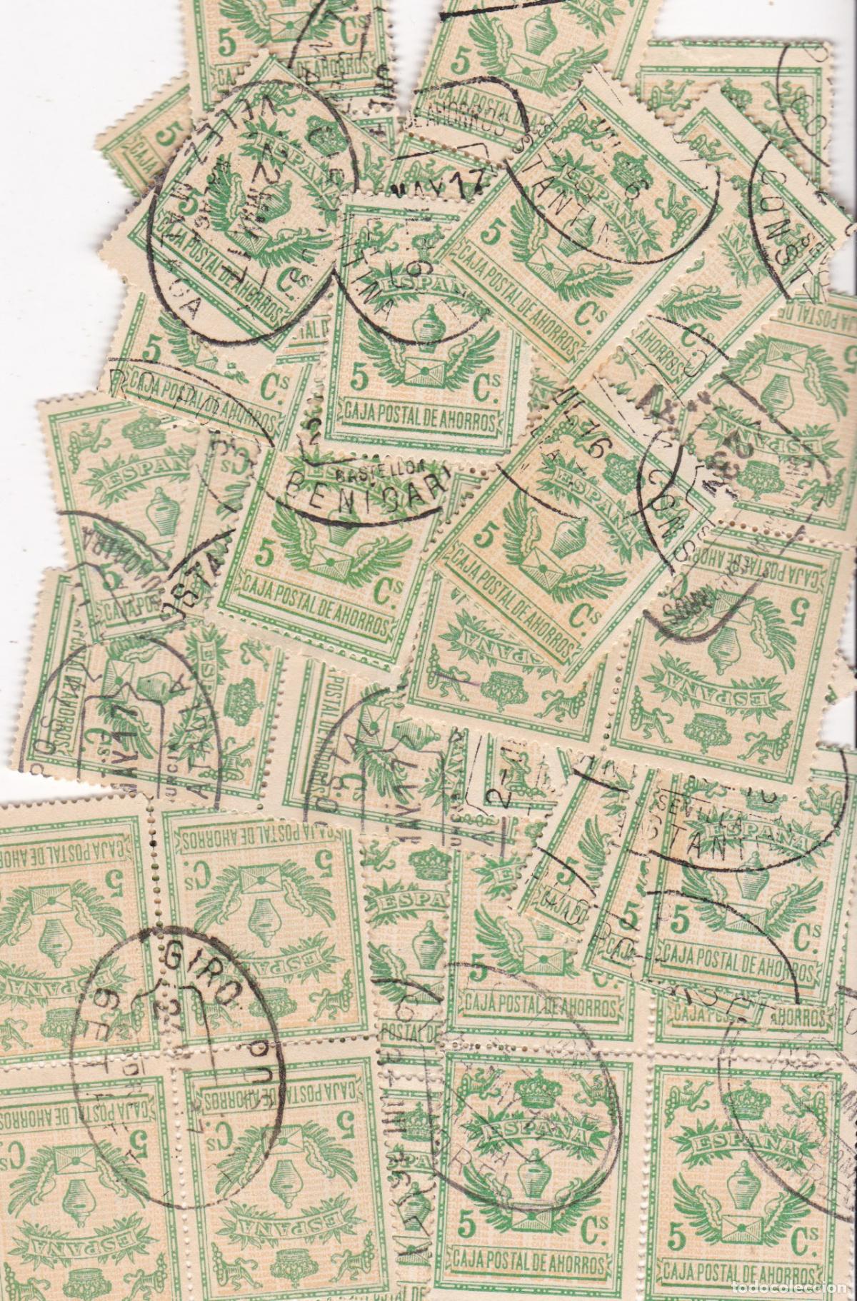 Sellos: FC4-107-Fiscales CAJA POSTAL x 46 Sellos Matasellos GIRO