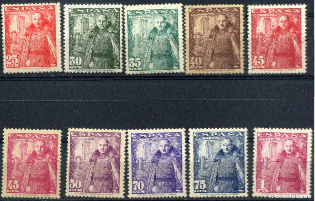 Sellos: Espa&ntilde;a - 1948 - Serie b&aacute;sica - Franco (nuevos)