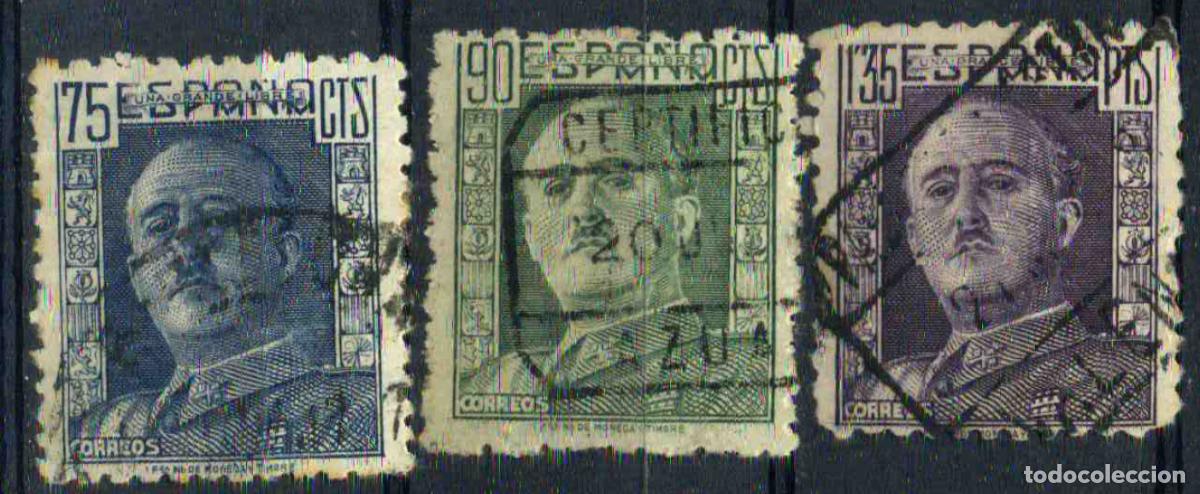 Sellos: Espa&ntilde;a - 1946-1947 Serie b&aacute;sica Franco Edifil 999/1001&ordm; (usados)