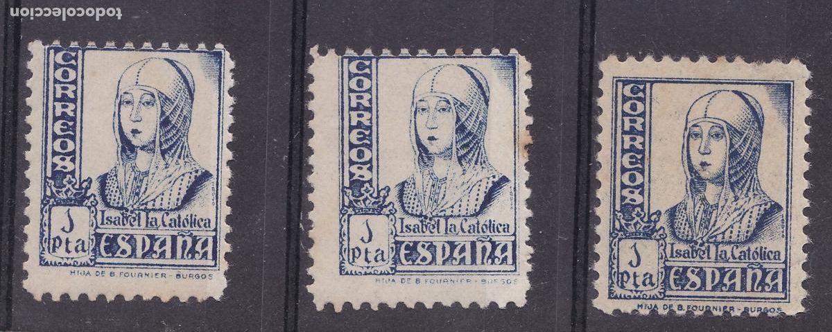 Sellos: AA3-Isabel Cat&oacute;lica Edifil 828 x 3 Sellos Nuevos **/* VARIEDAD +120 euros