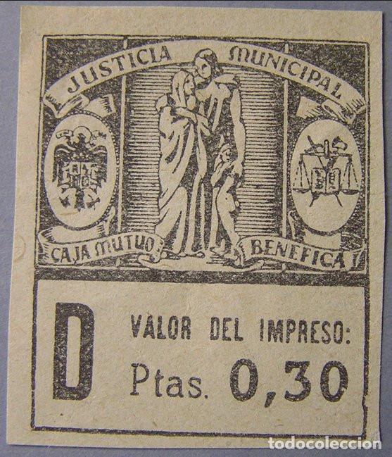 Sellos: SELLO FISCAL DE 30 CENTIMOS - JUSTICIA MUNICIPAL - CAJA MUTUO BEN&Eacute;FICA