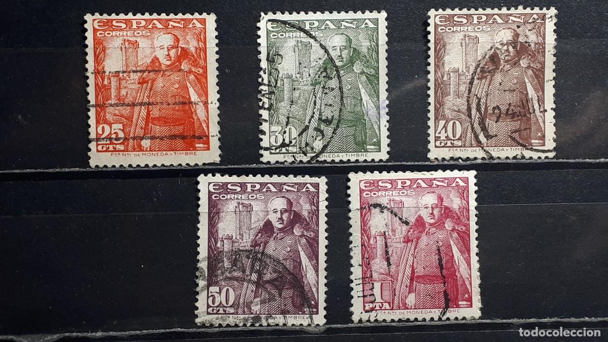 Sellos: ESPA&Ntilde;A . A&ntilde;o 1948. EDIFIL 1024/5, 1027, 1029, 1032.