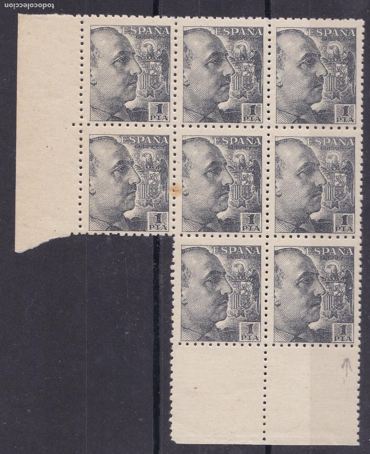 Sellos: AA23- FRANCO Edifil 930 Bloque de 8 ** Sin Fijasellos. Variedad Clich&eacute;