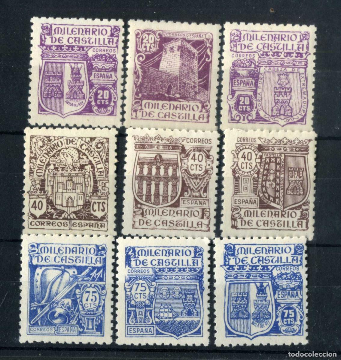 Sellos: XS- Milenario de Castilla 1944 Serie Completa NUEVA sin fijasellos (excepto 1)