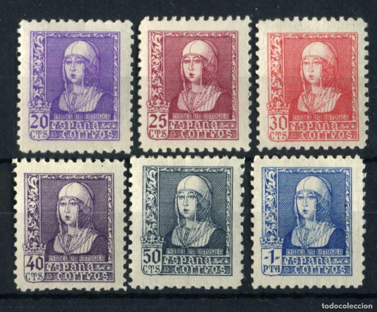 Sellos: XS- Isabel la Cat&oacute;lica 1938-1939 Serie Completa NUEVA sin fijasellos MNH**