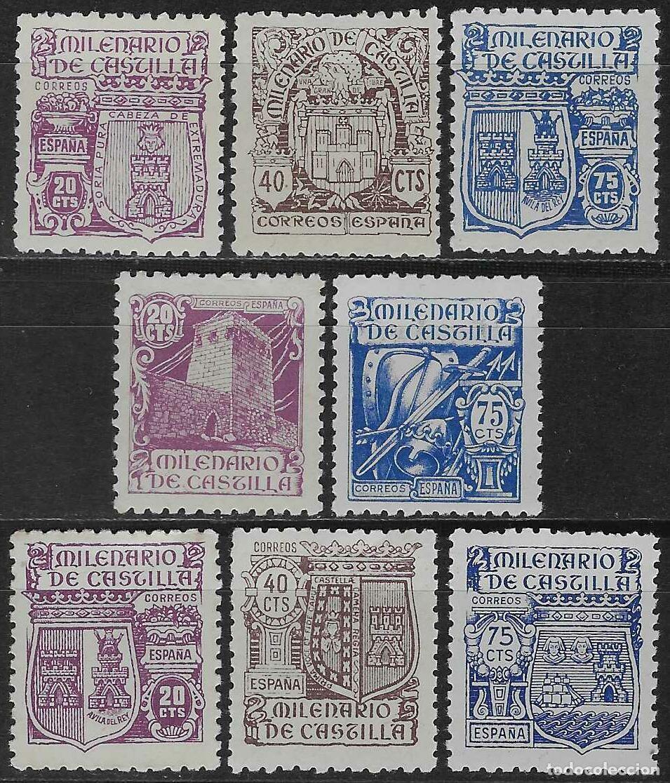 Sellos: EDIFIL 974-982 MILENARIO DE CASTILLA 1944 (SIN 978). VALOR CAT&Aacute;LOGO: 40 &euro;. MNH **