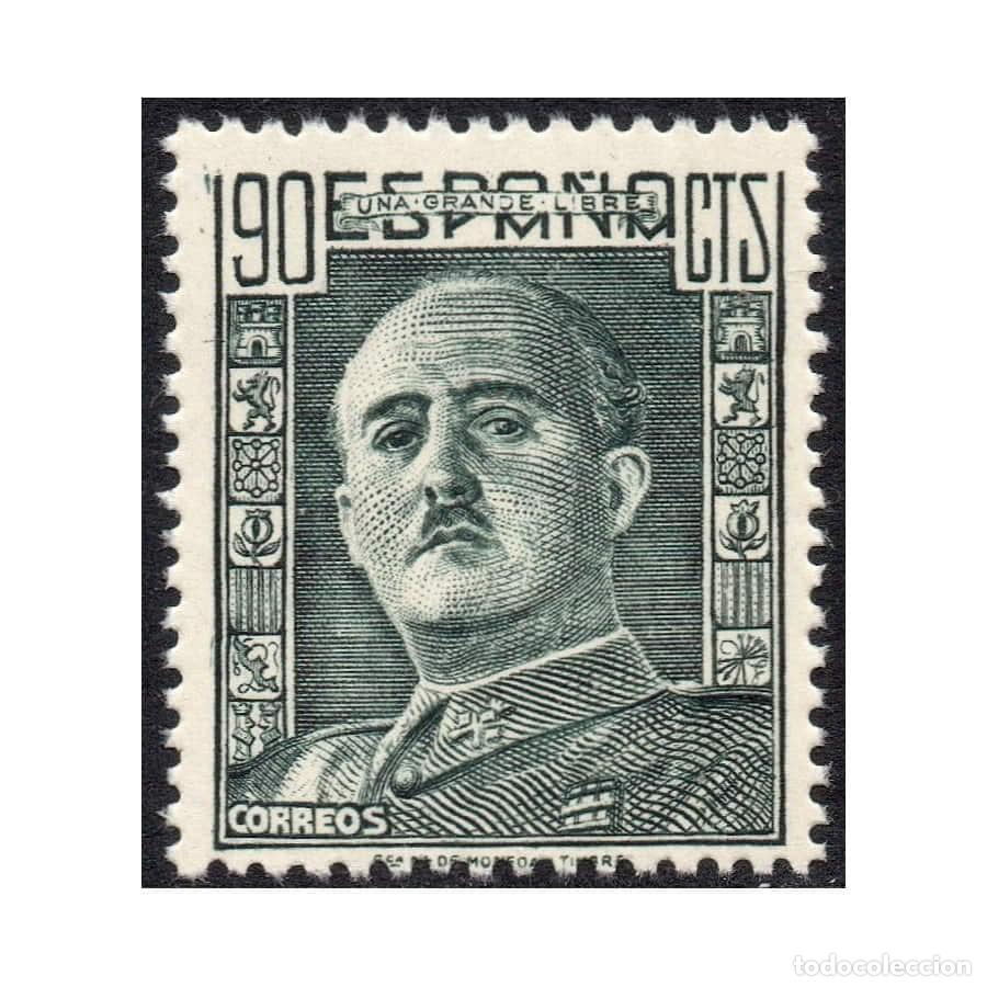 Sellos: Espa&ntilde;a 1949 [SLL] Francisco Franco. 0,90 CTS (MNH)