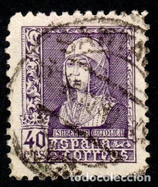 Sellos: Espa&ntilde;a.Isabel la Cat&oacute;lica 1939. Edifil-858. Usado