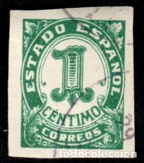 Sellos: Espa&ntilde;a. Cifras. 1937-40. Edifil-814. Usado