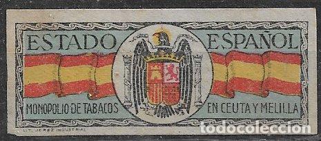 Sellos: FISCALES 1939 Monopolio de Tabacos en Ceuta y Melilla, GUILLAM&Oacute;N n&ordm;