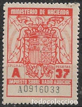 Sellos: FISCALES, 1945 Impuesto radioaudici&oacute;n, Alemany n&ordm; 21 * *