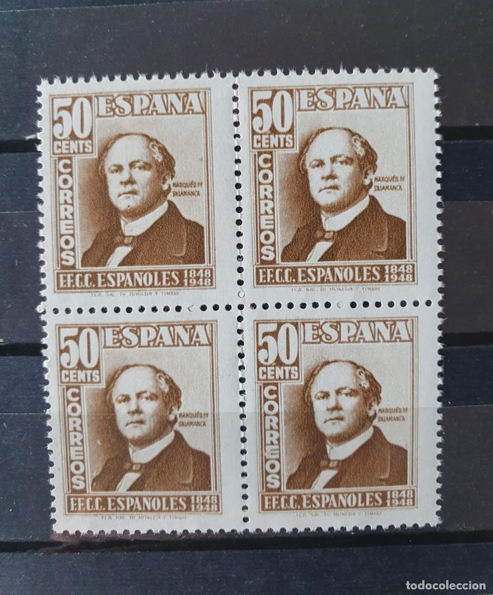 Briefmarken: EDIFIL 1037 ** BLOQUE DE 4 ESPA&Ntilde;A 1948