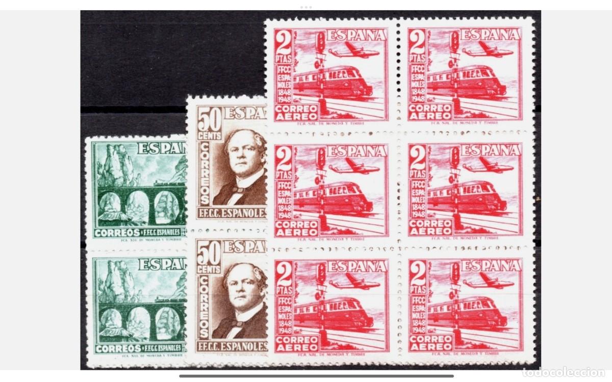 Stamps: ESPA&Ntilde;A -1948 - EDIFIL 1037/1039 - SERIE COMPLETA EN BLOQUE 6 - MNH** - NUEVOS