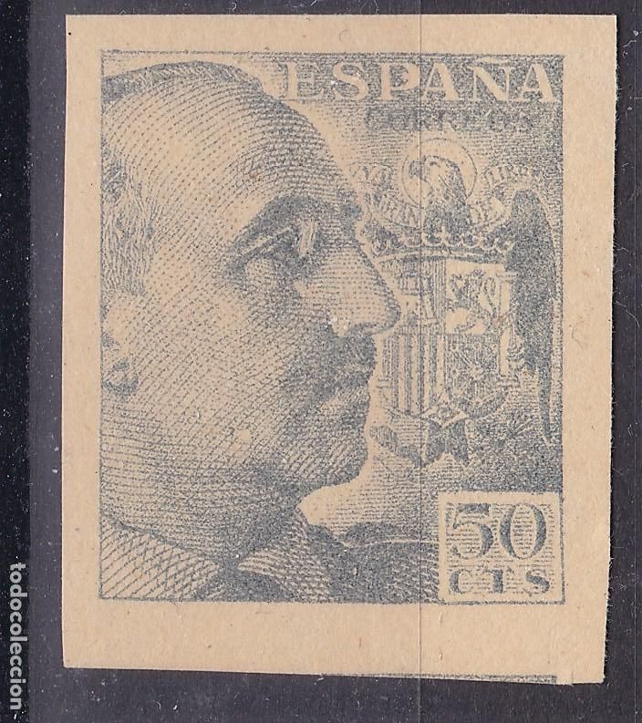 Sellos: AA14-FRANCO 50 Cts Sin DENTAR. Papel Cartulina Amarillo (*). Sin Goma