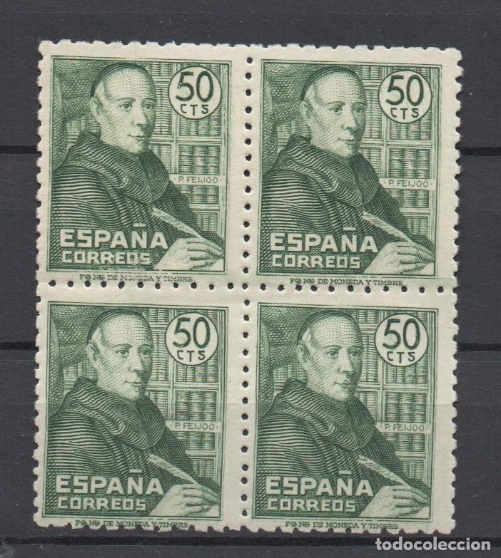 Stamps: EDIFIL 1011** PADRE BENITO J. FEIJOO EN BLOQUE DE 4