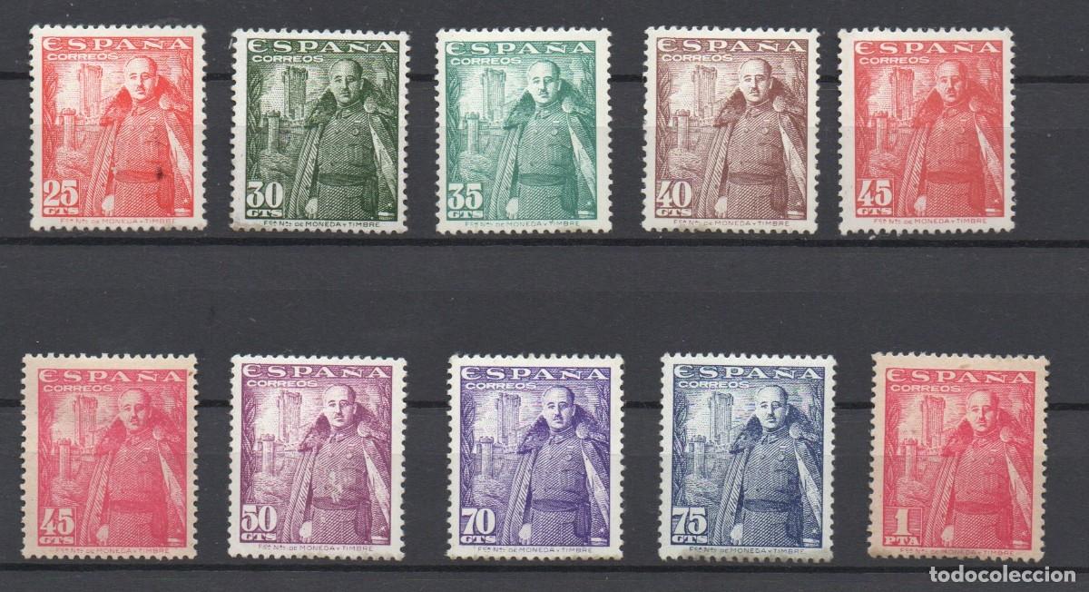 Francobolli: EDIFIL 1024 / 1032** GENERAL FRANCO Y CASTILLO DE LA MOTA