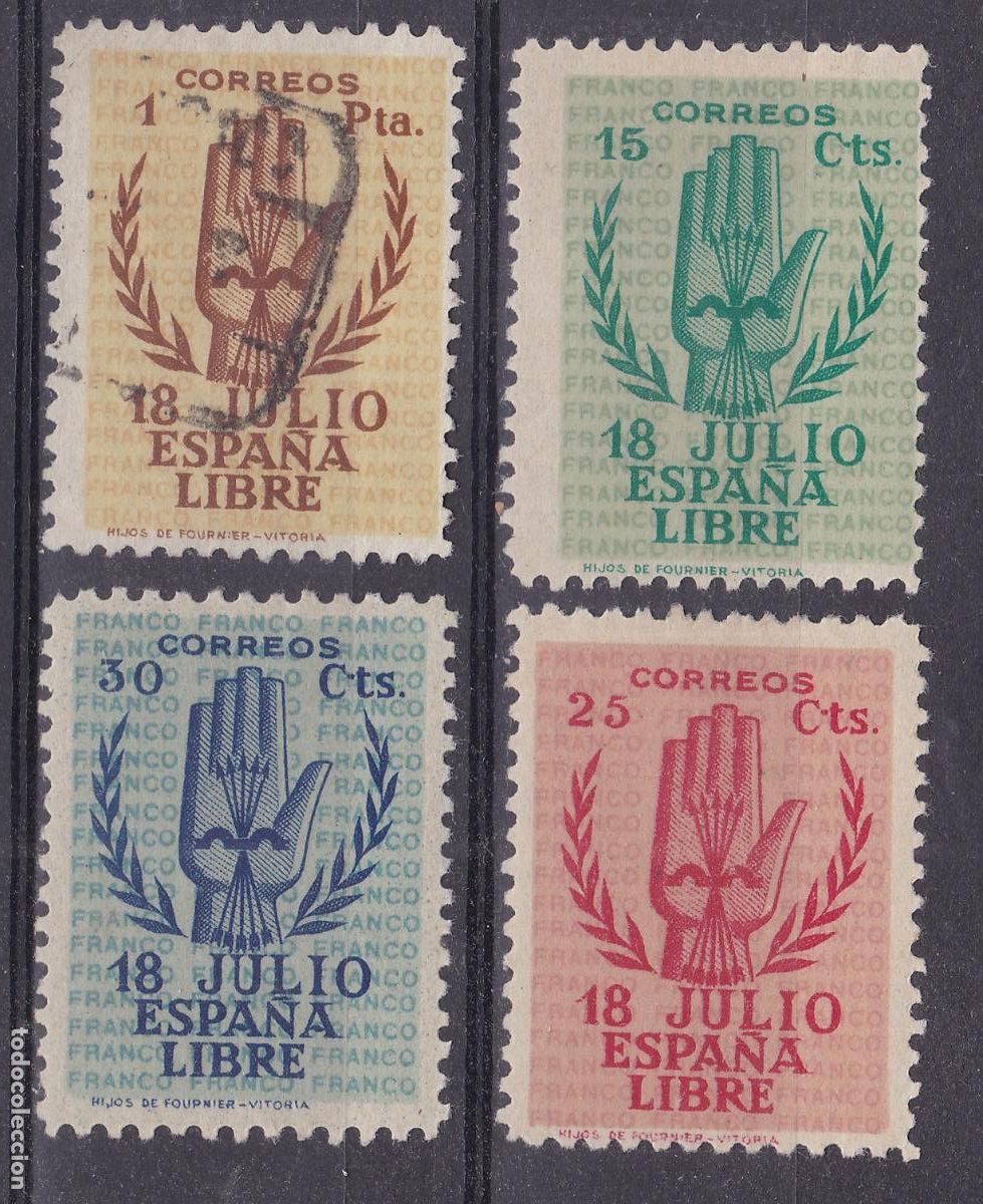 Sellos: FC-145- ALZAMIENTO MANO Edifil 851/54