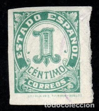 Sellos: Espa&ntilde;a. Cifras. 1937-40. Edifil-814. Usado