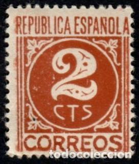 Sellos: Espa&ntilde;a. Cifras. 1936-38. Edifil-731. Usado