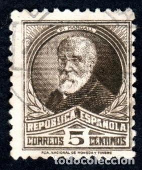 Sellos: Espa&ntilde;a. Nicol&aacute;s Salmer&oacute;n. 1932. Edifil-655. Usados