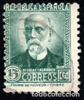 Sellos: Espa&ntilde;a. Nicol&aacute;s Salmer&oacute;n 1931/32. Edifil-657. Usado