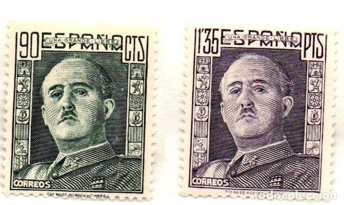 Sellos: SERIE SELLOS DE ESPA&Ntilde;A DE 1949 GENERAL FRANCO 2V NUEVOS EDIFIL 1060-1061