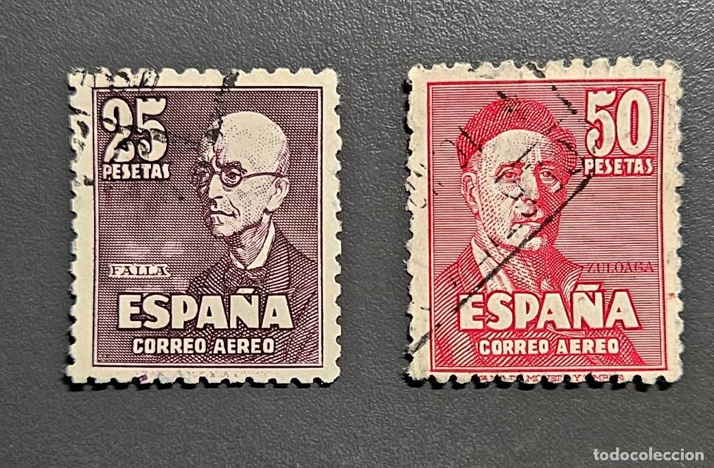 Sellos: Espa&ntilde;a 1947 Falla y Zuloaga, serie completa usados