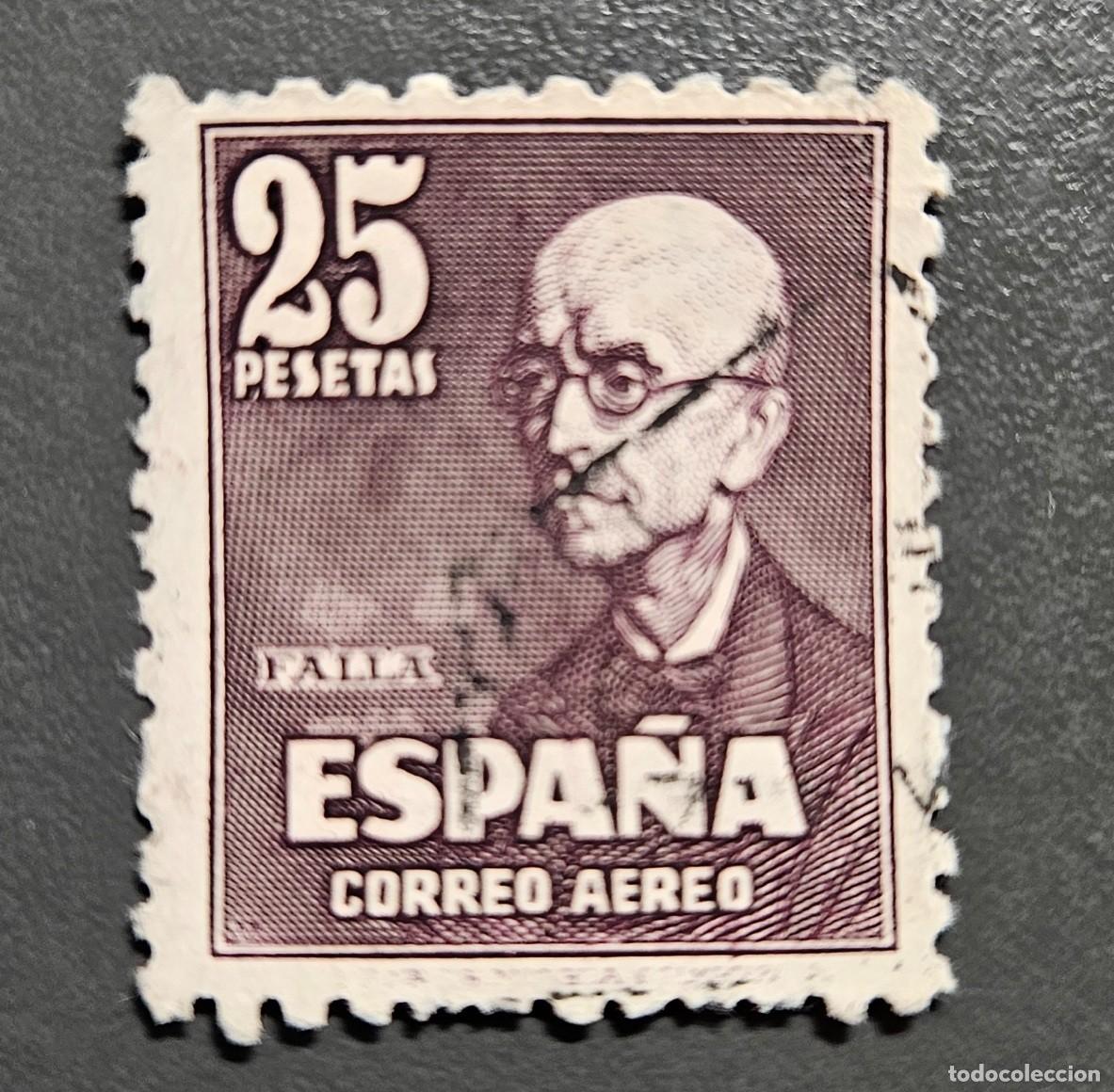 Sellos: Espa&ntilde;a 1947 Manuel de Falla Edifil 1015 usado