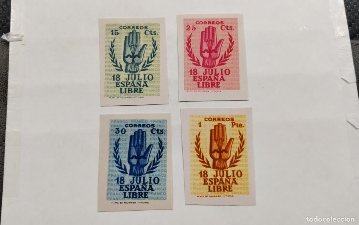 Sellos: ESPA&Ntilde;A - 1938 - EDIFIL 851s/854s - SIN DENTAR - SERIE COMPLETA - MNH** - NUEVOS